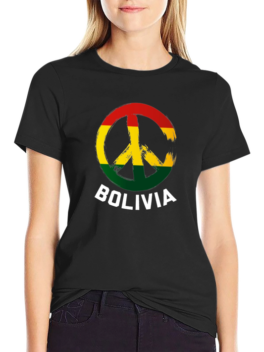 Bolivia Peace Sign Graphic T-Shirt
