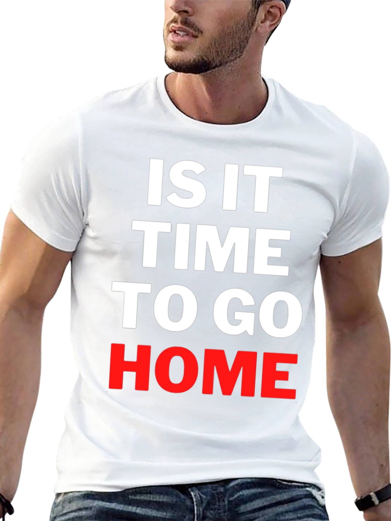 Is It Time To Go Home Black T-Shirt