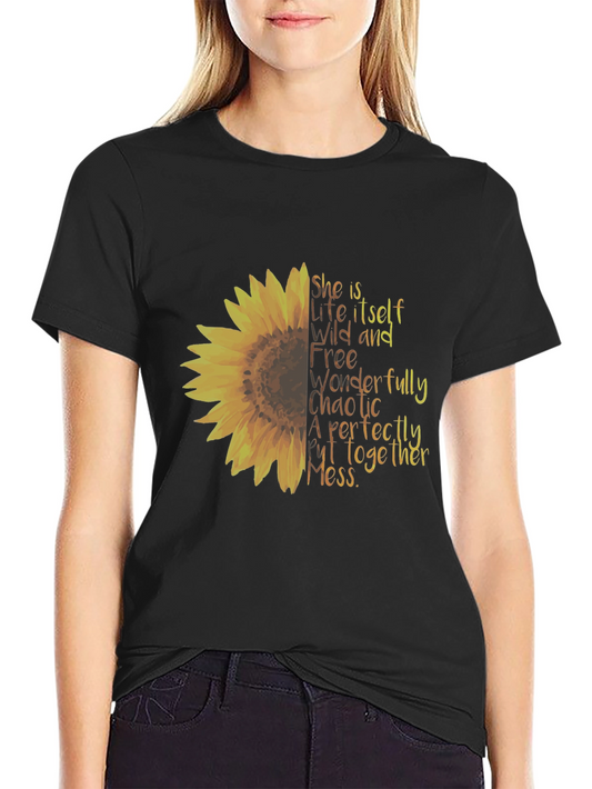 Sunflower Graphic Tee - Perfectly Chaotic Mess Shirt
