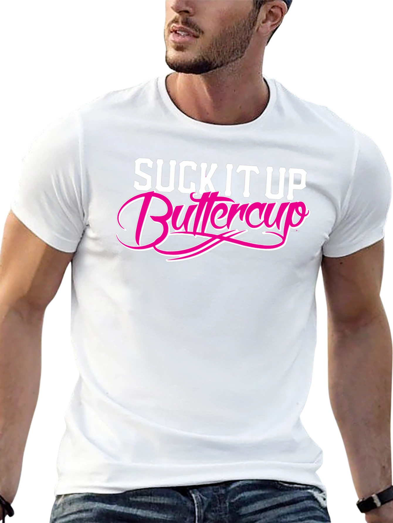 Suck It Up Buttercup Graphic Tee - Black
