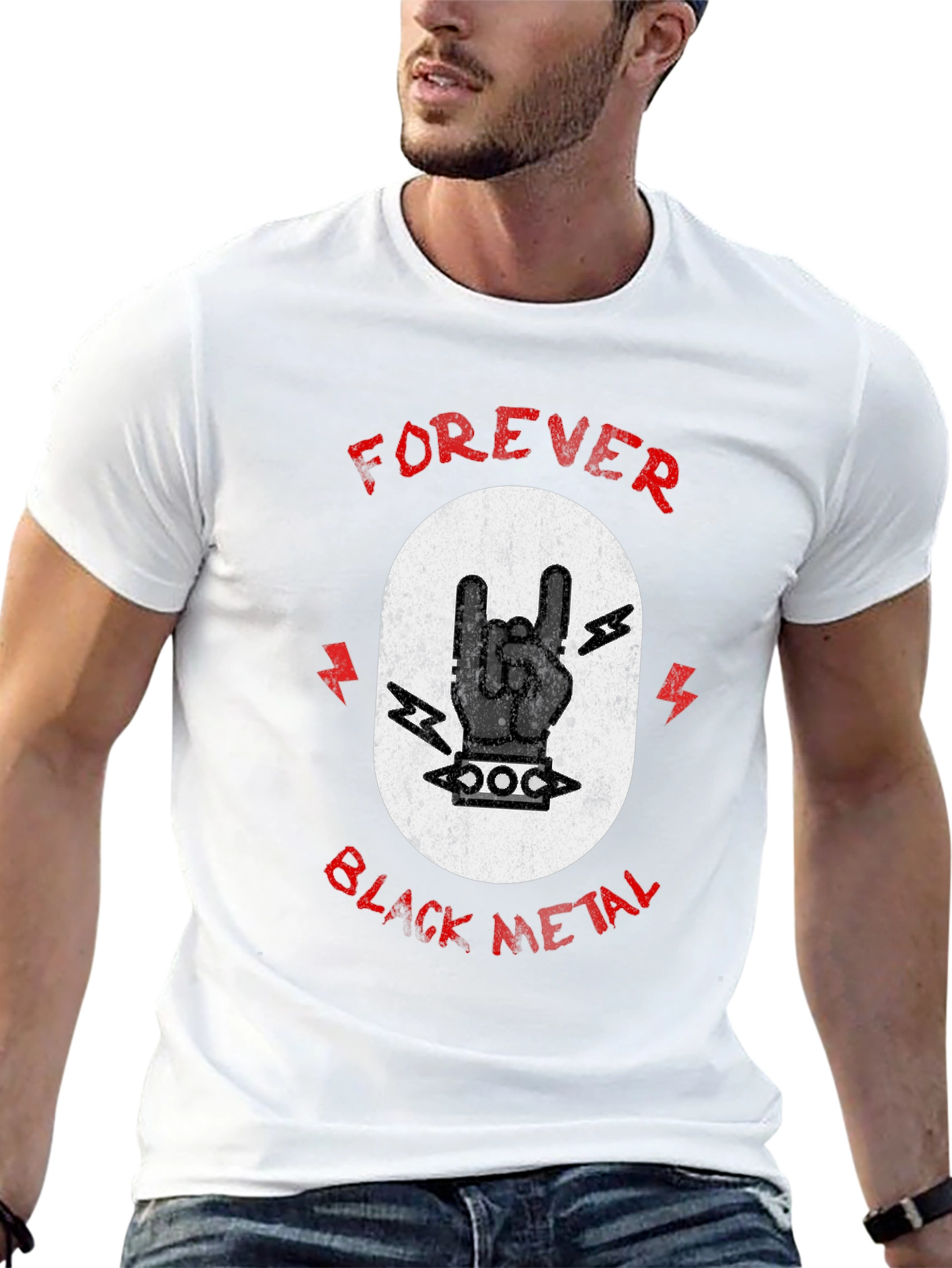 Forever Black Metal Graphic T-Shirt