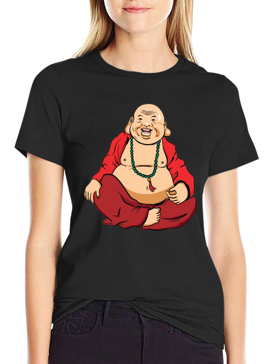 Buddha Graphic Tee - Black Cotton T-Shirt