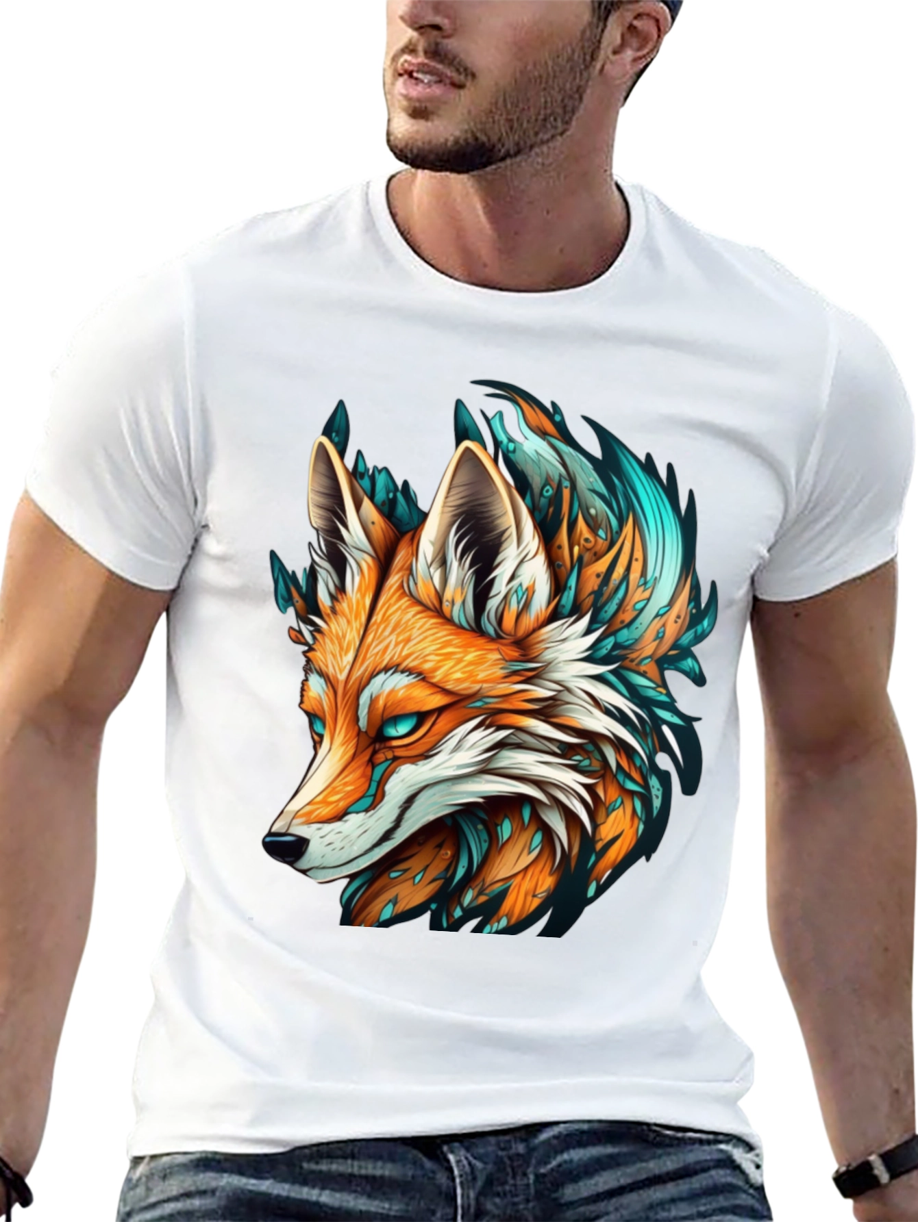 Fox Graphic Tee - Black T-Shirt Cool Design