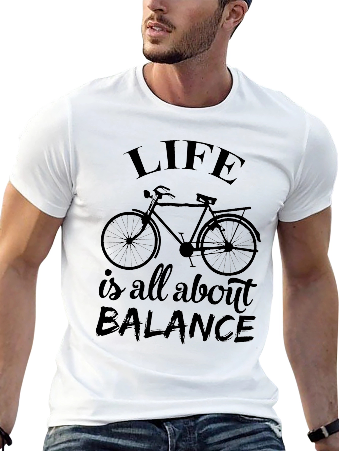 Life is Balance T-Shirt - Bicycle Design