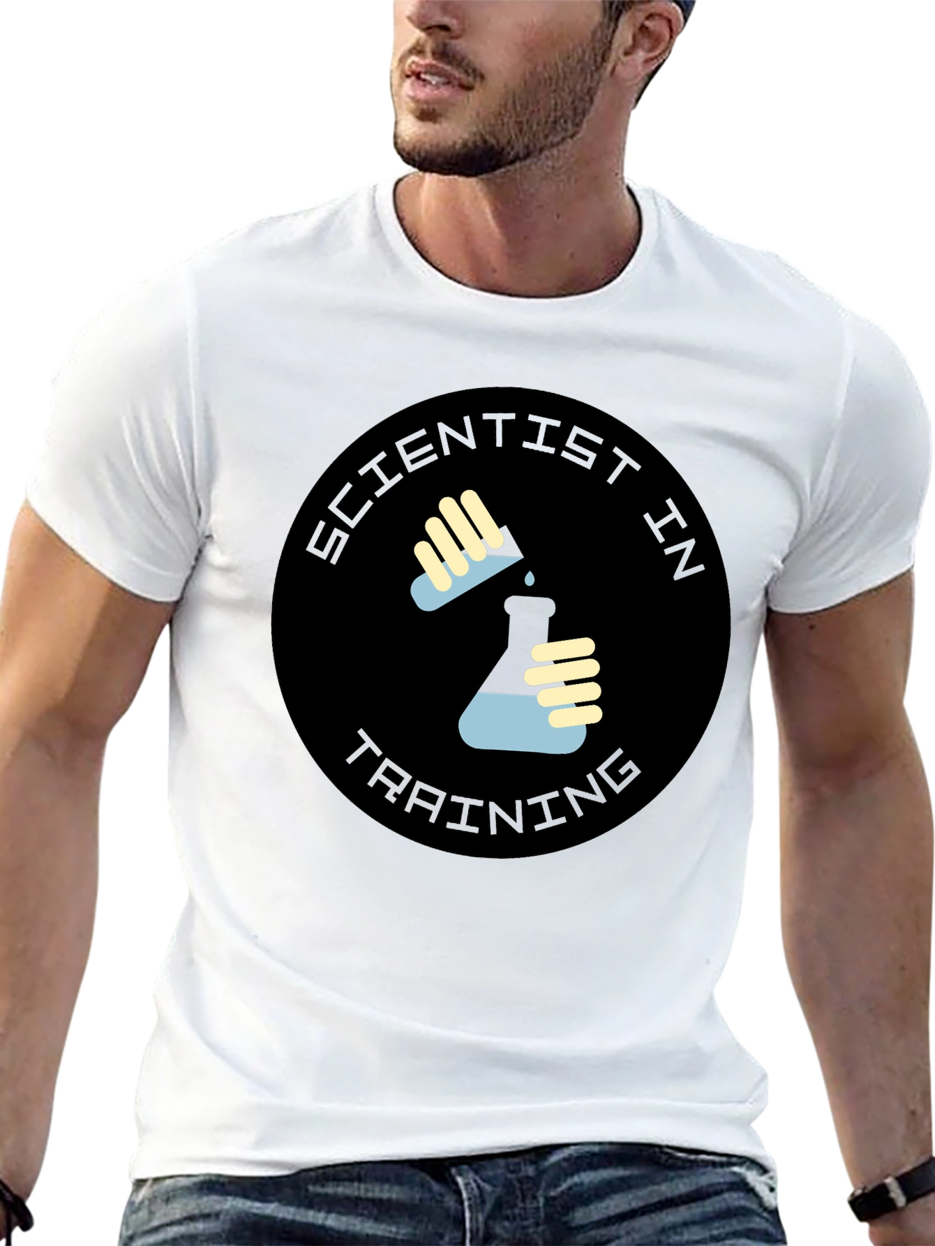 Scientist in Training Graphic Black T-Shirt