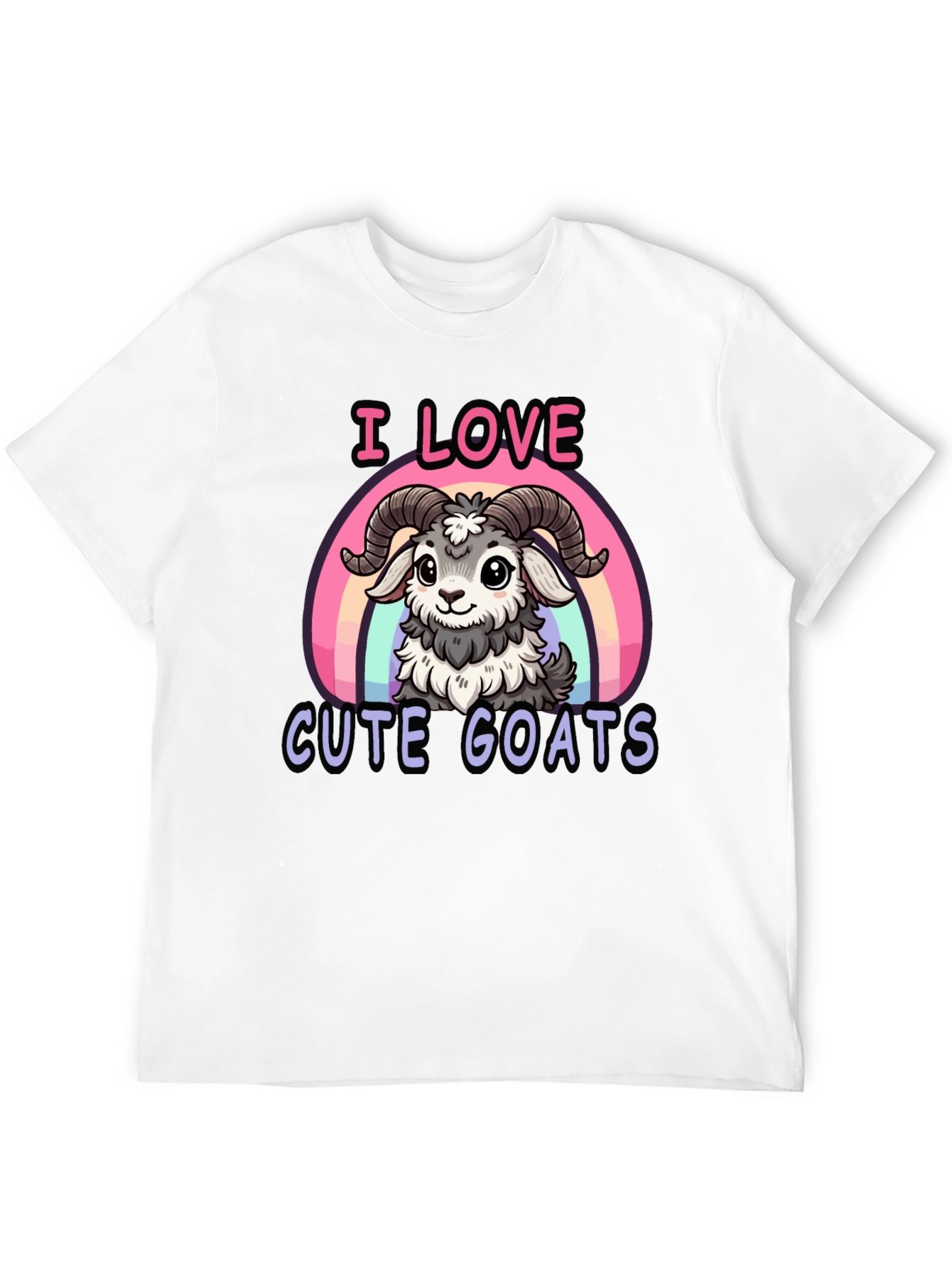 I Love Cute Goats T-Shirt - Fun Graphic Tee