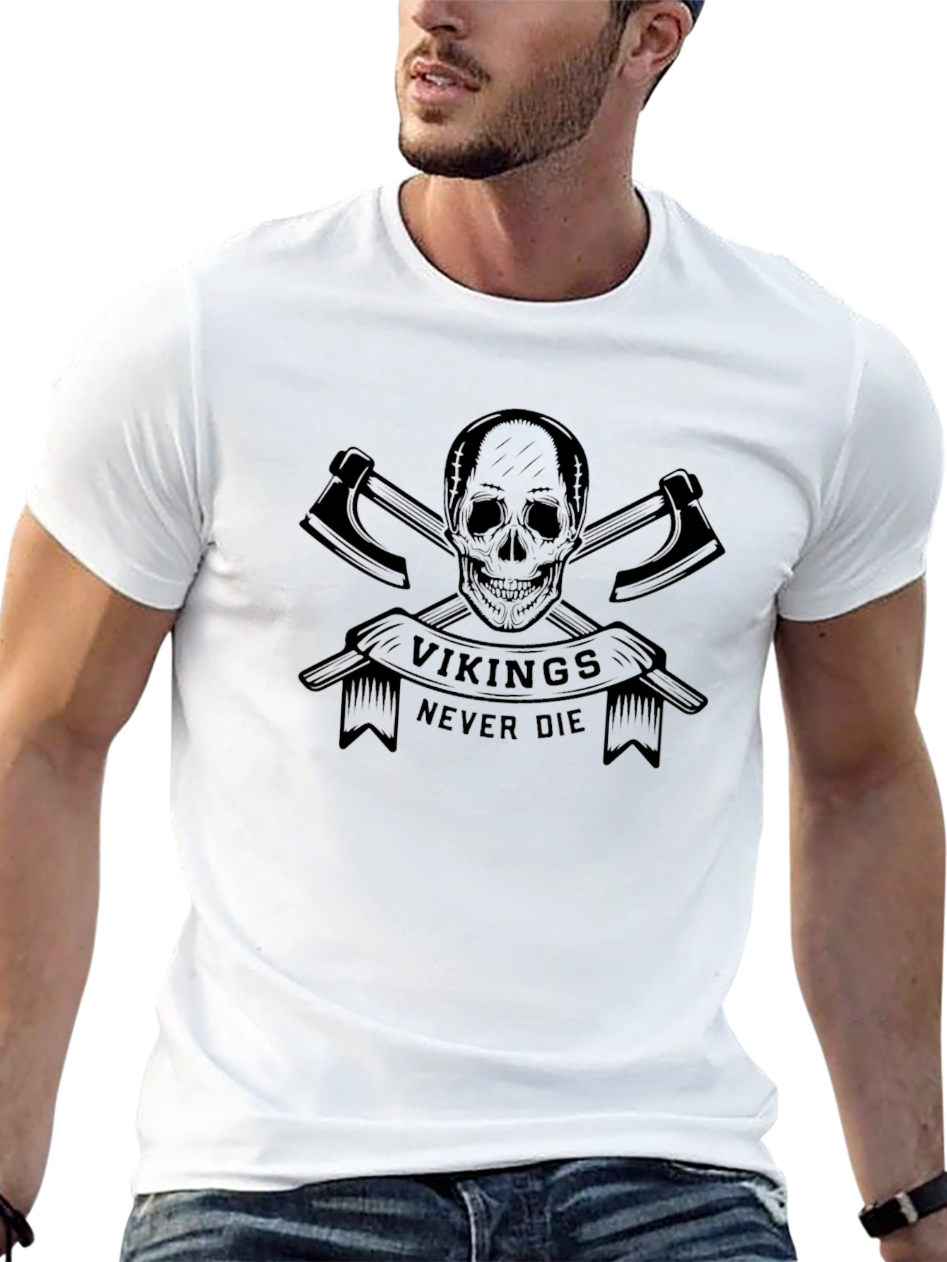 Vikings Never Die Graphic T-Shirt