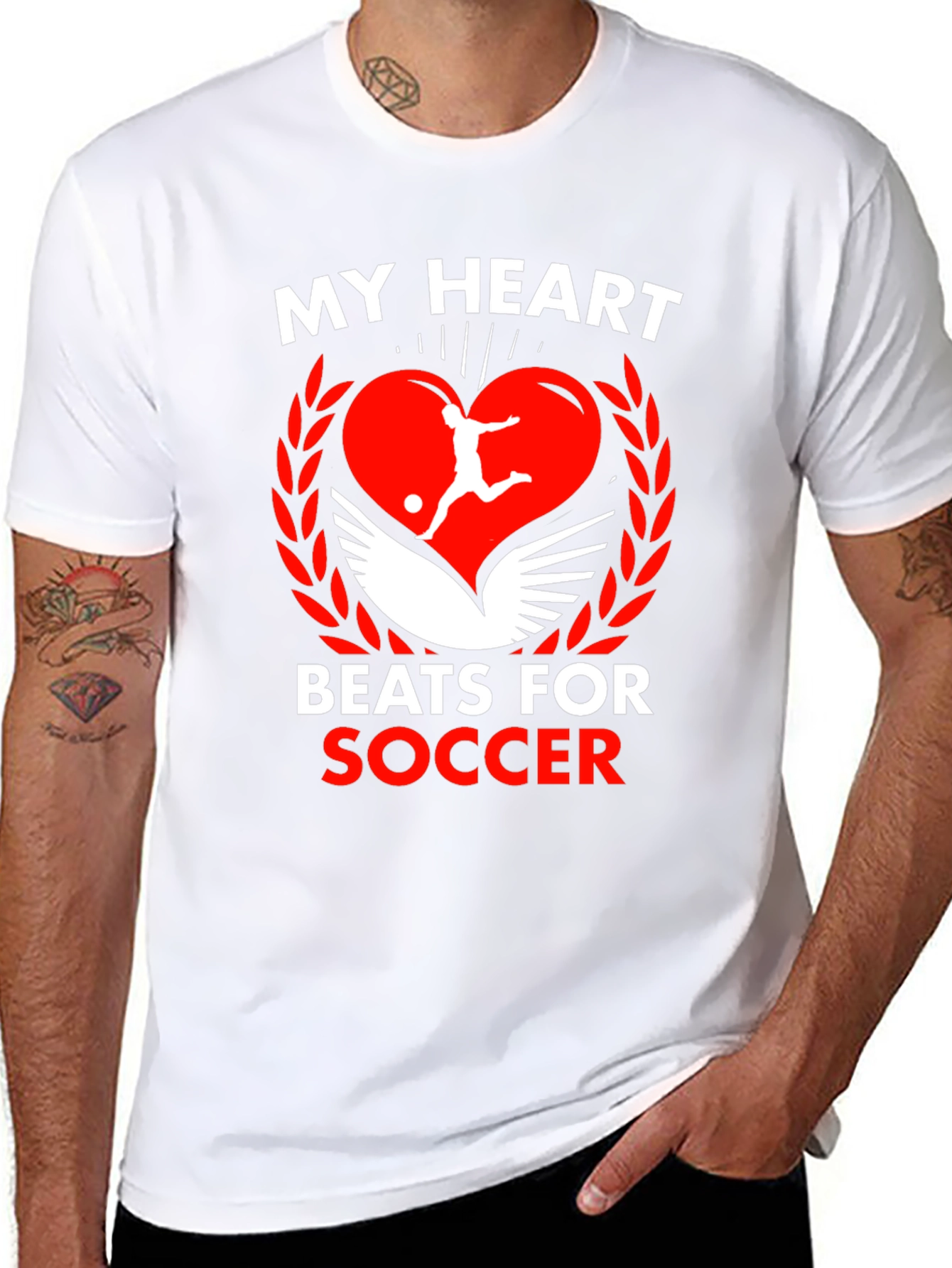 My Heart Beats For Soccer Graphic Tee