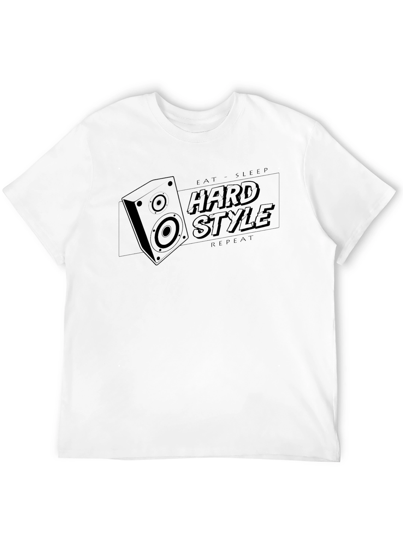 Hardstyle Music Speaker Graphic T-Shirt - Black