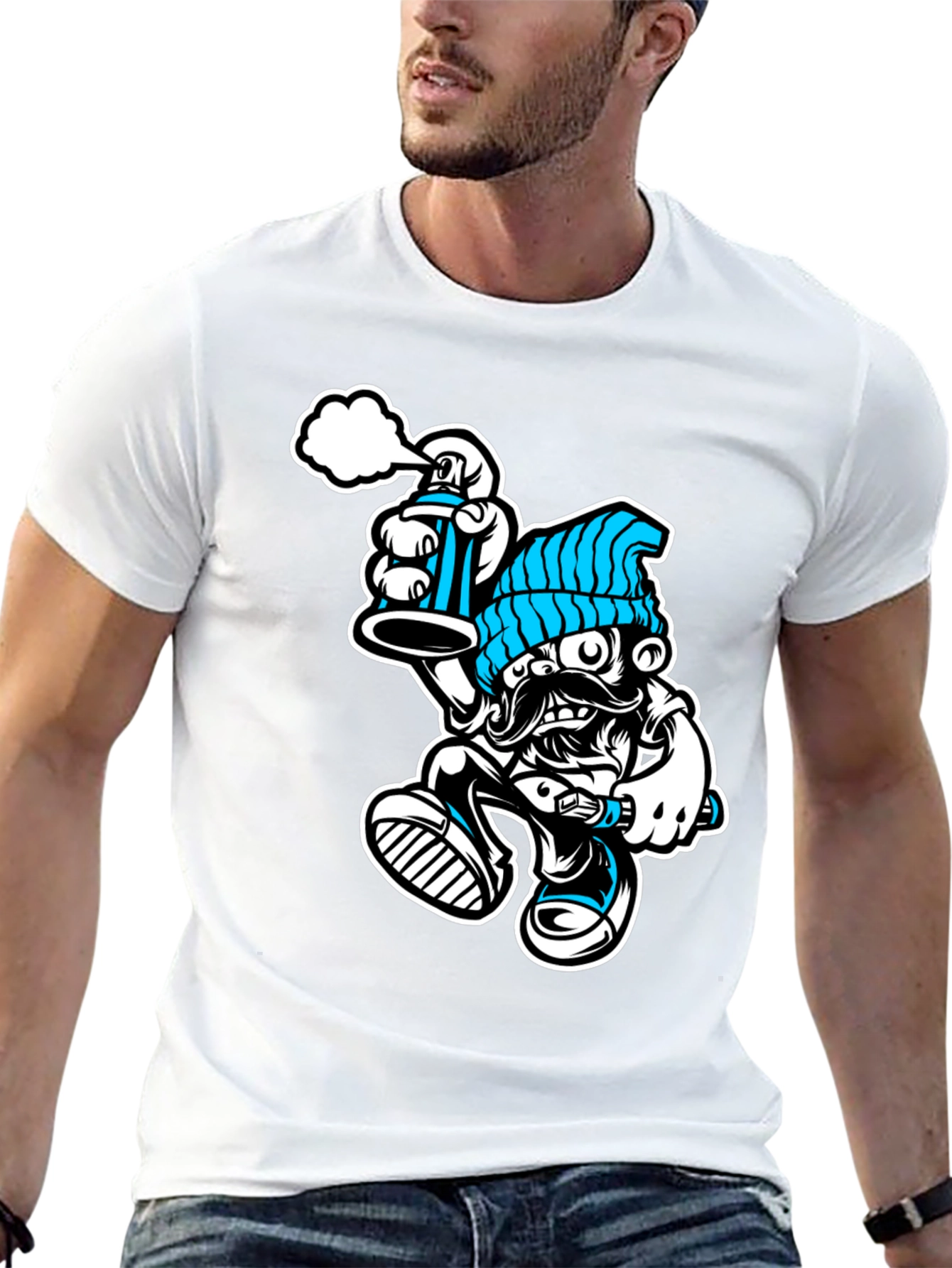 Cool Graphic T-Shirt: Graffiti Man