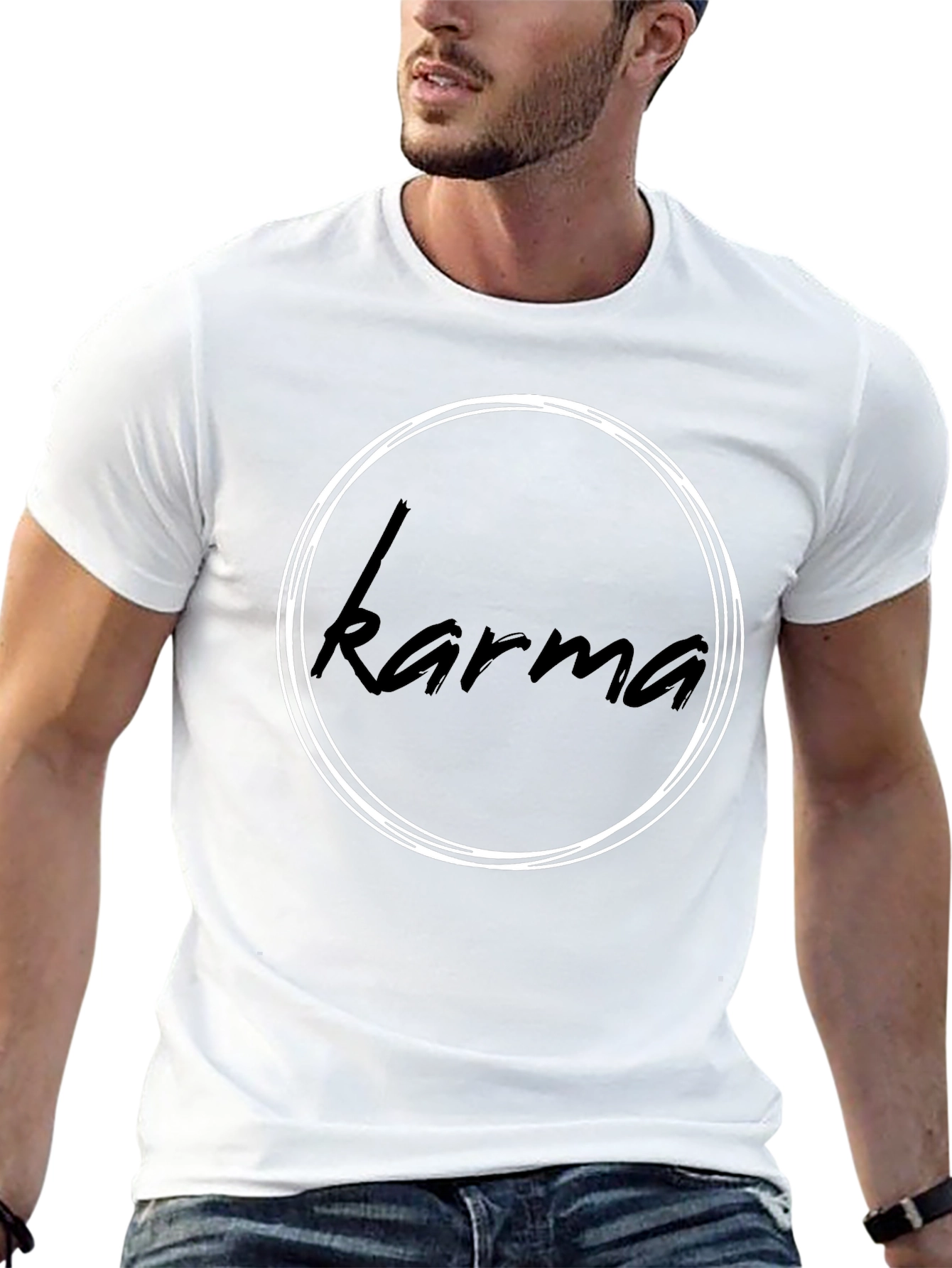 Karma Circle Tee - Stylish Graphic T-Shirt