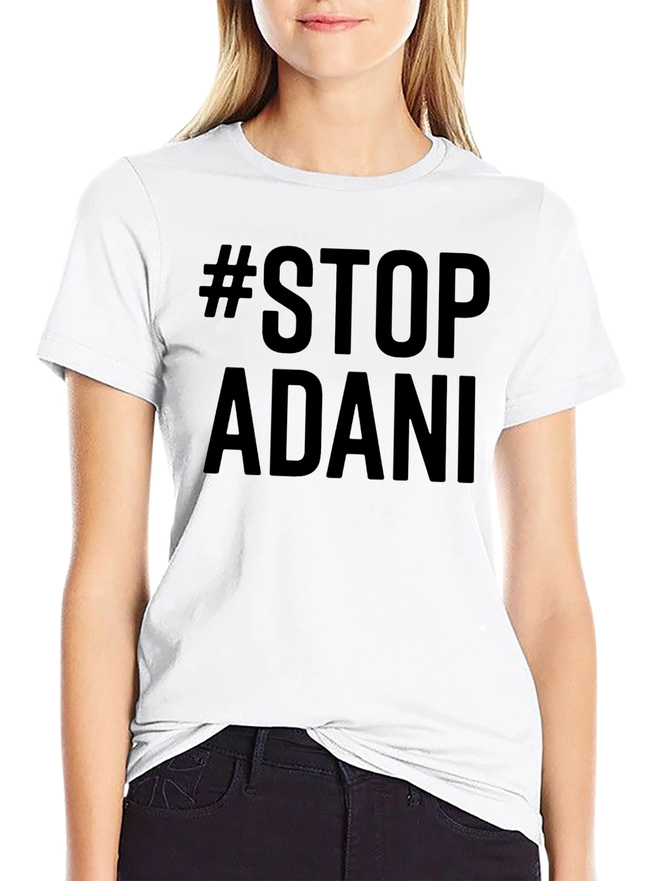 Stop Adani Black T-Shirt