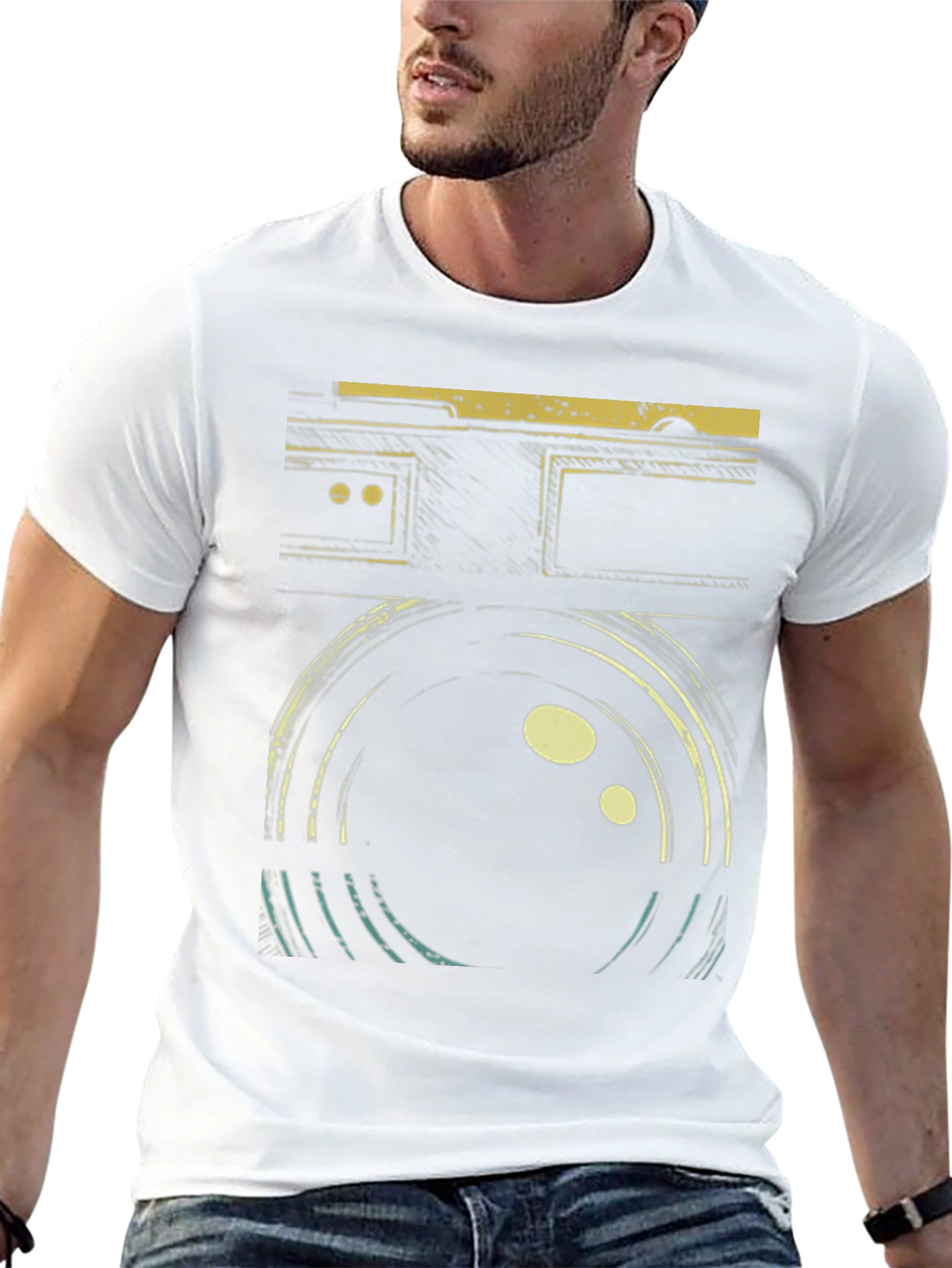 Retro Camera Graphic Black T-Shirt