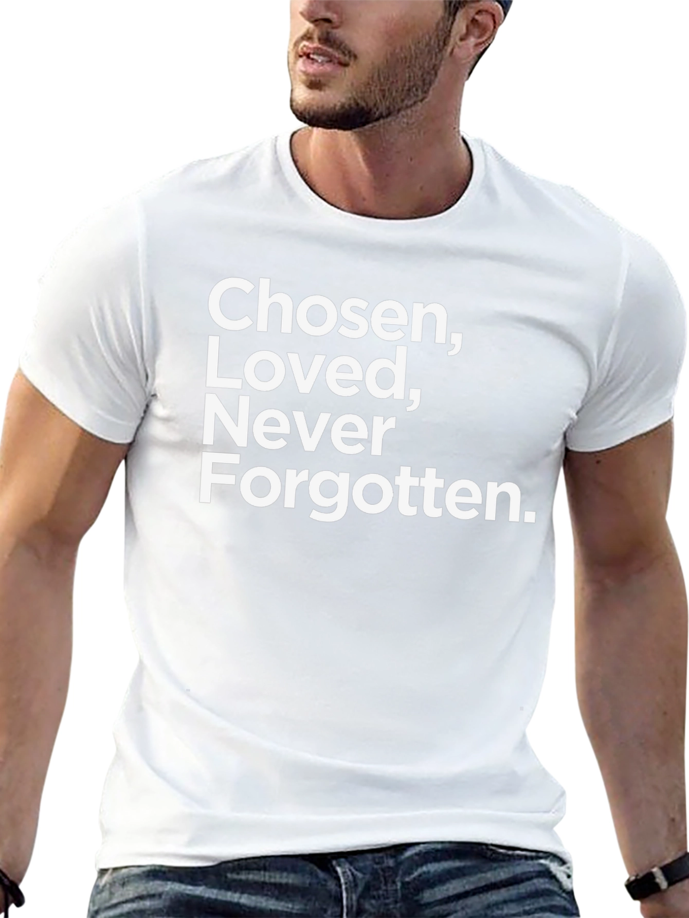 Chosen Loved Never Forgotten Black Tee