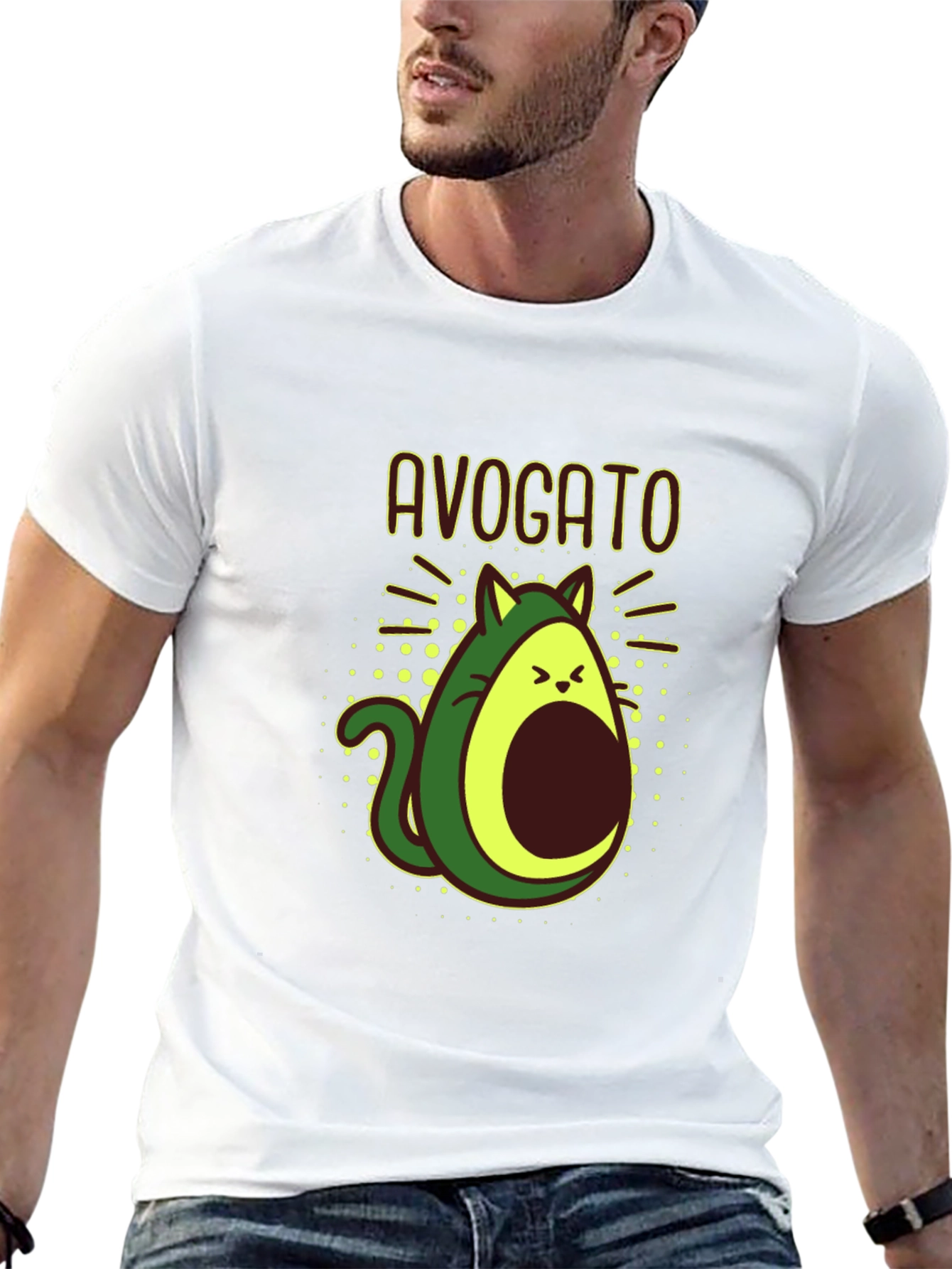 Avogato T-Shirt - Cute Avocado Cat Tee