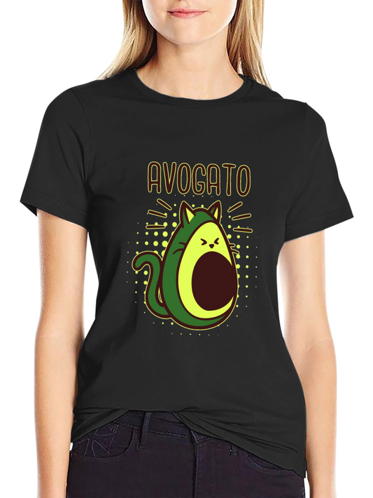 Avogato T-Shirt - Cute Avocado Cat Tee
