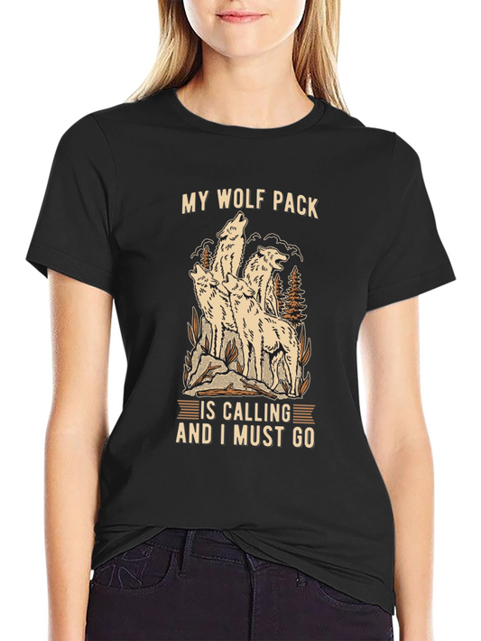 Wolf Pack Calling T-Shirt - Nature Adventure Tee