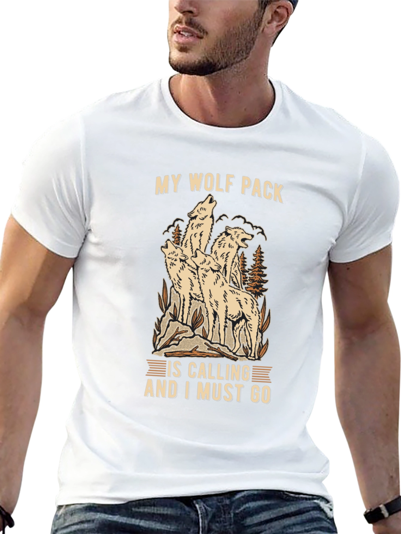 Wolf Pack Calling T-Shirt - Nature Adventure Tee