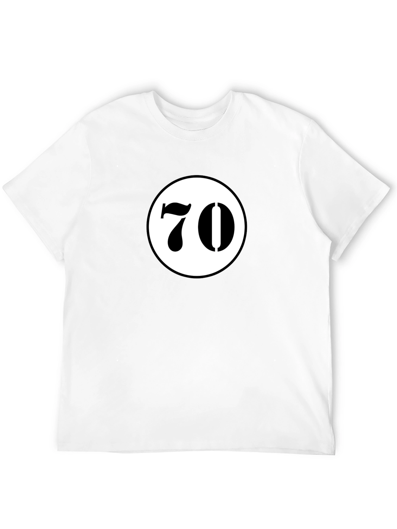 Black T-Shirt with 70 Design