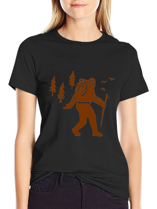Sasquatch Hiking T-Shirt - Funny Bigfoot Adventure Tee