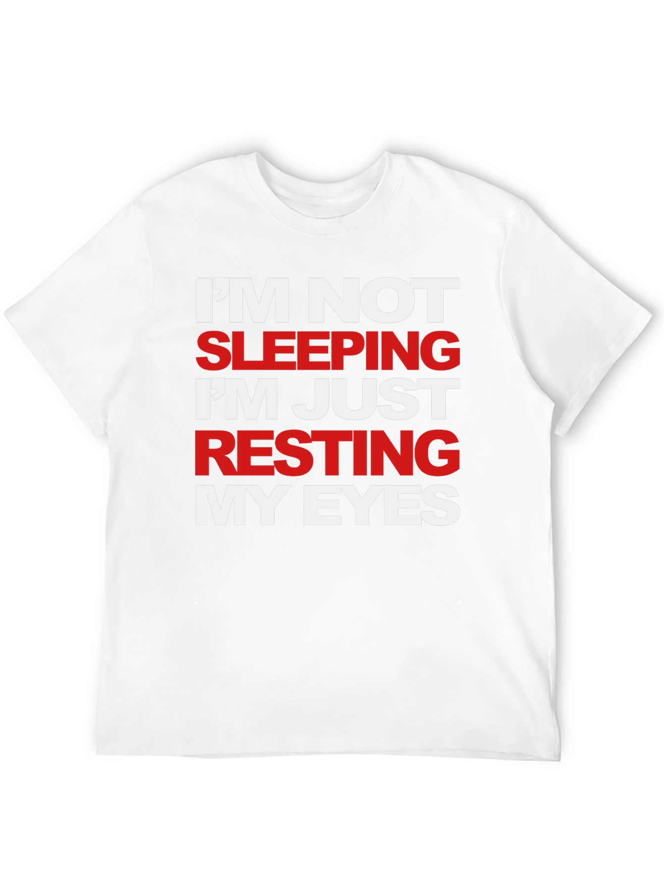Funny Im Not Sleeping Mens Black T-Shirt