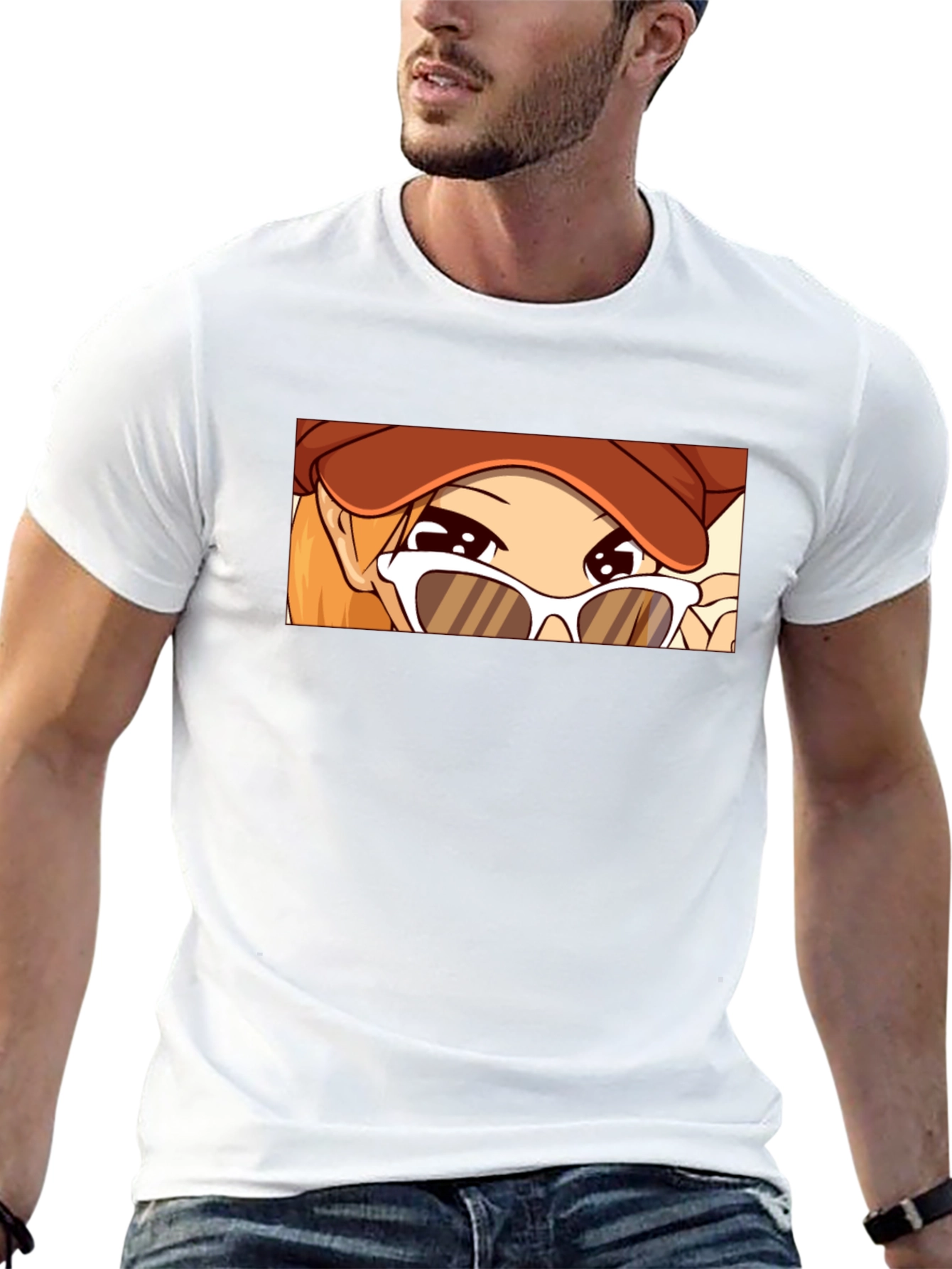 Anime Girl Graphic Tee - Stylish Black T-Shirt