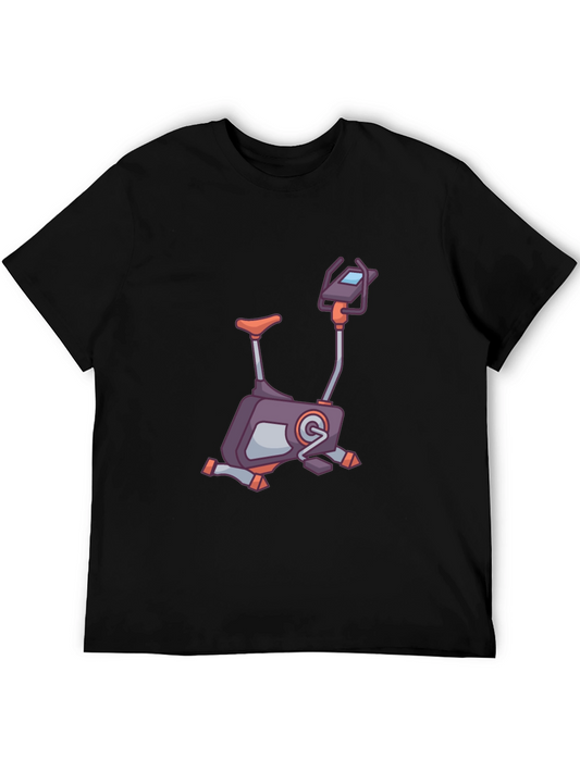 Exercise Bike Graphic Tee - Fitness Enthusiast Shirt