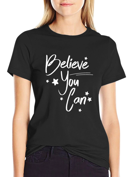 Believe You Can Graphic Black T-Shirt