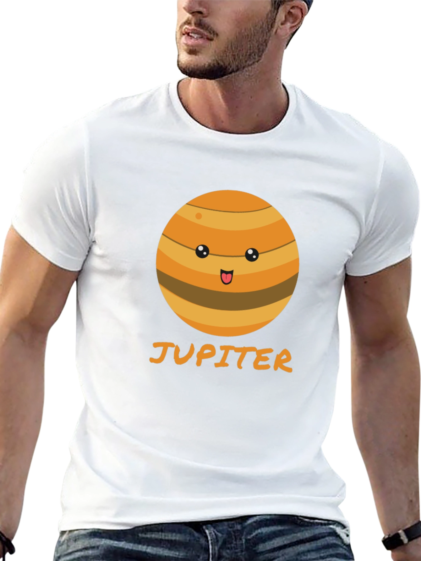 Cute Jupiter Planet Graphic Tee - Astronomy T-Shirt