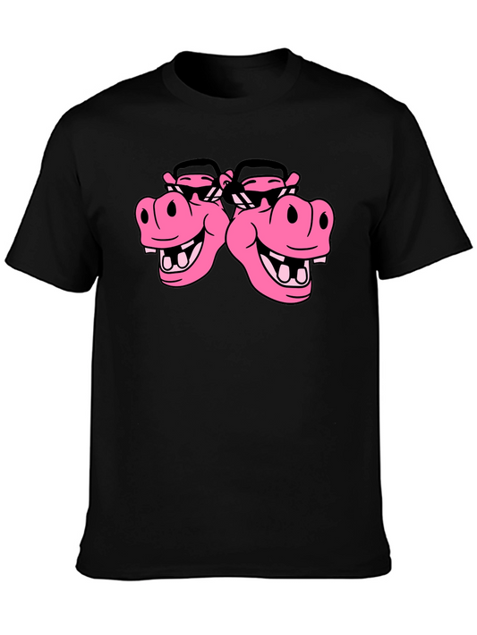 Hippo Heads Black T-Shirt