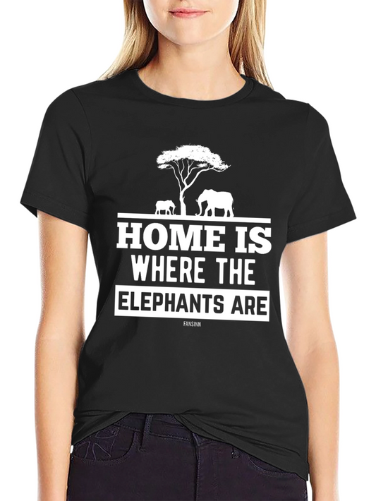 Elephant Graphic Tee - Home is Where the Elephants Are