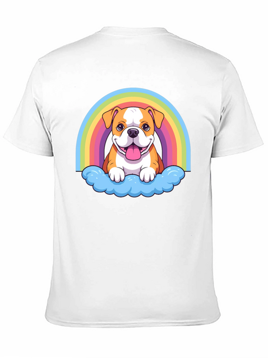 Bulldog Rainbow Cloud T-Shirt - Cute Graphic Tee