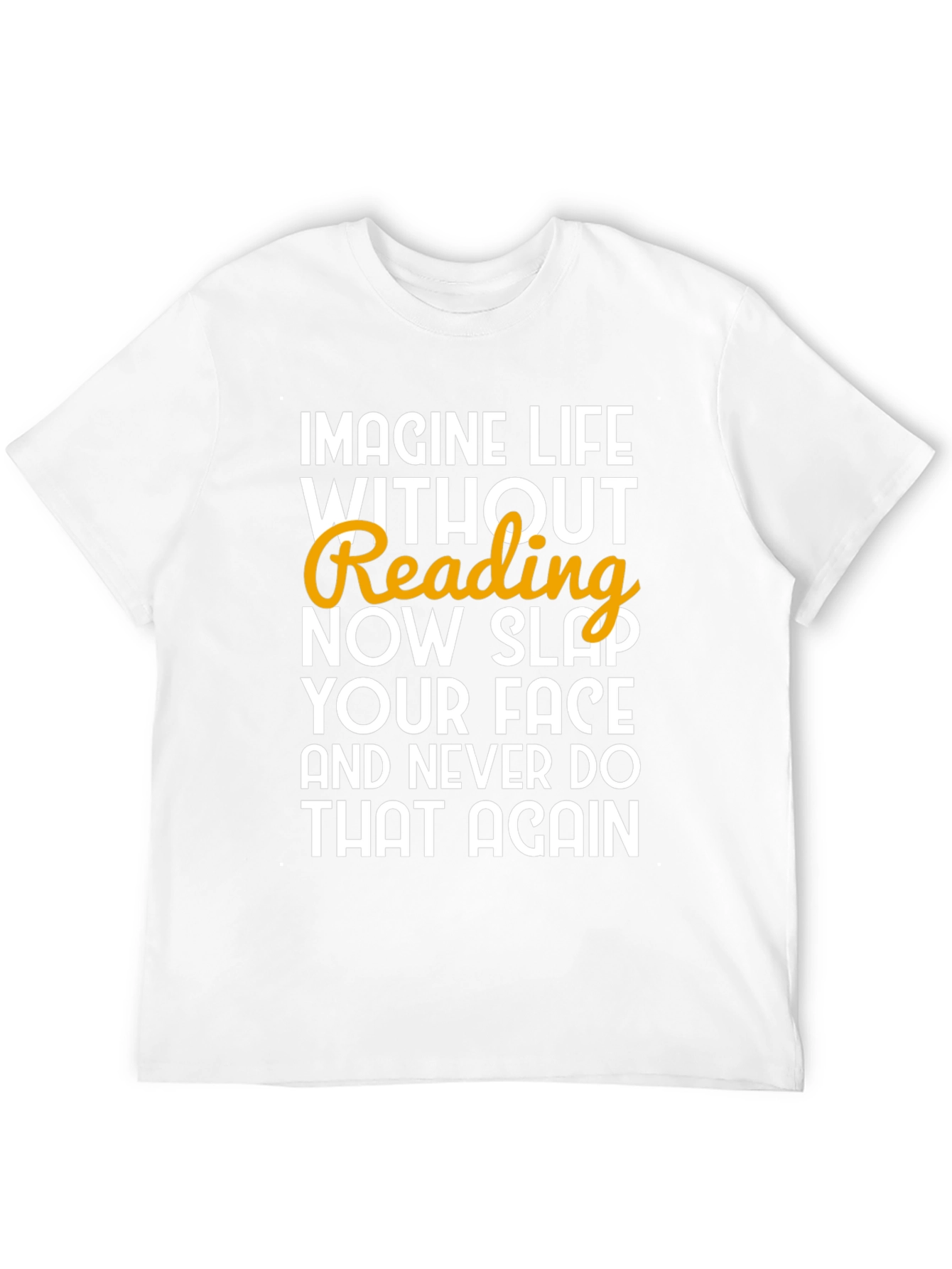 Imagine Life Without Reading Black T-Shirt