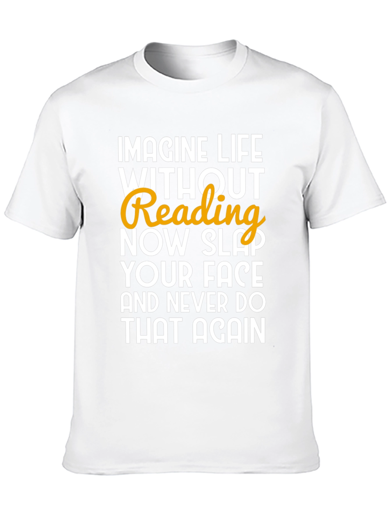 Imagine Life Without Reading Black T-Shirt