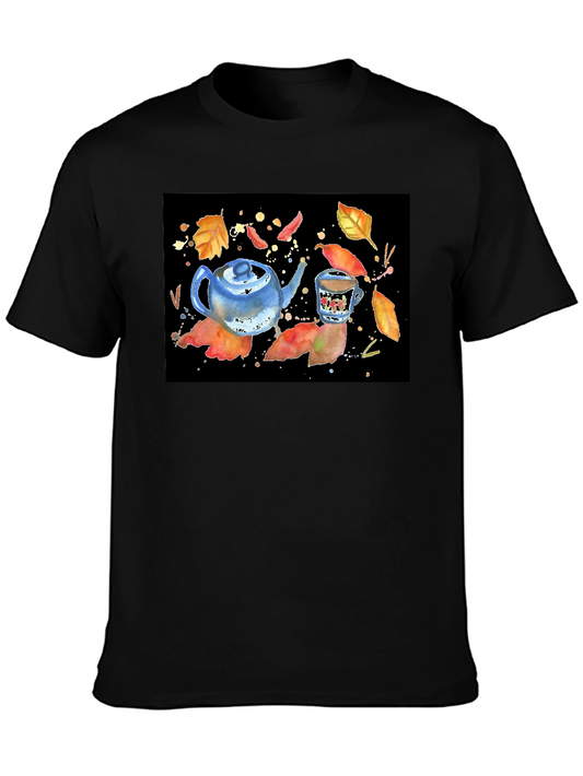 Autumn Tea Party T-Shirt - Cozy & Stylish Design