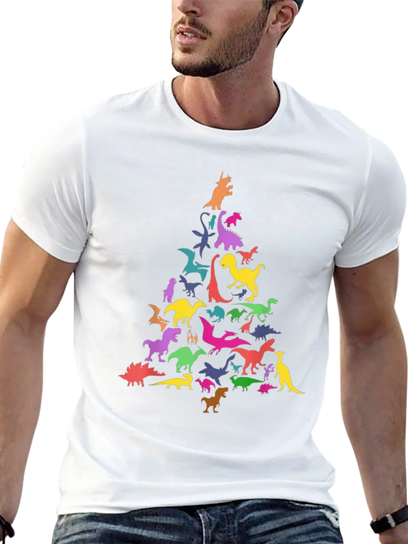 Dinosaur Tree Graphic T-Shirt