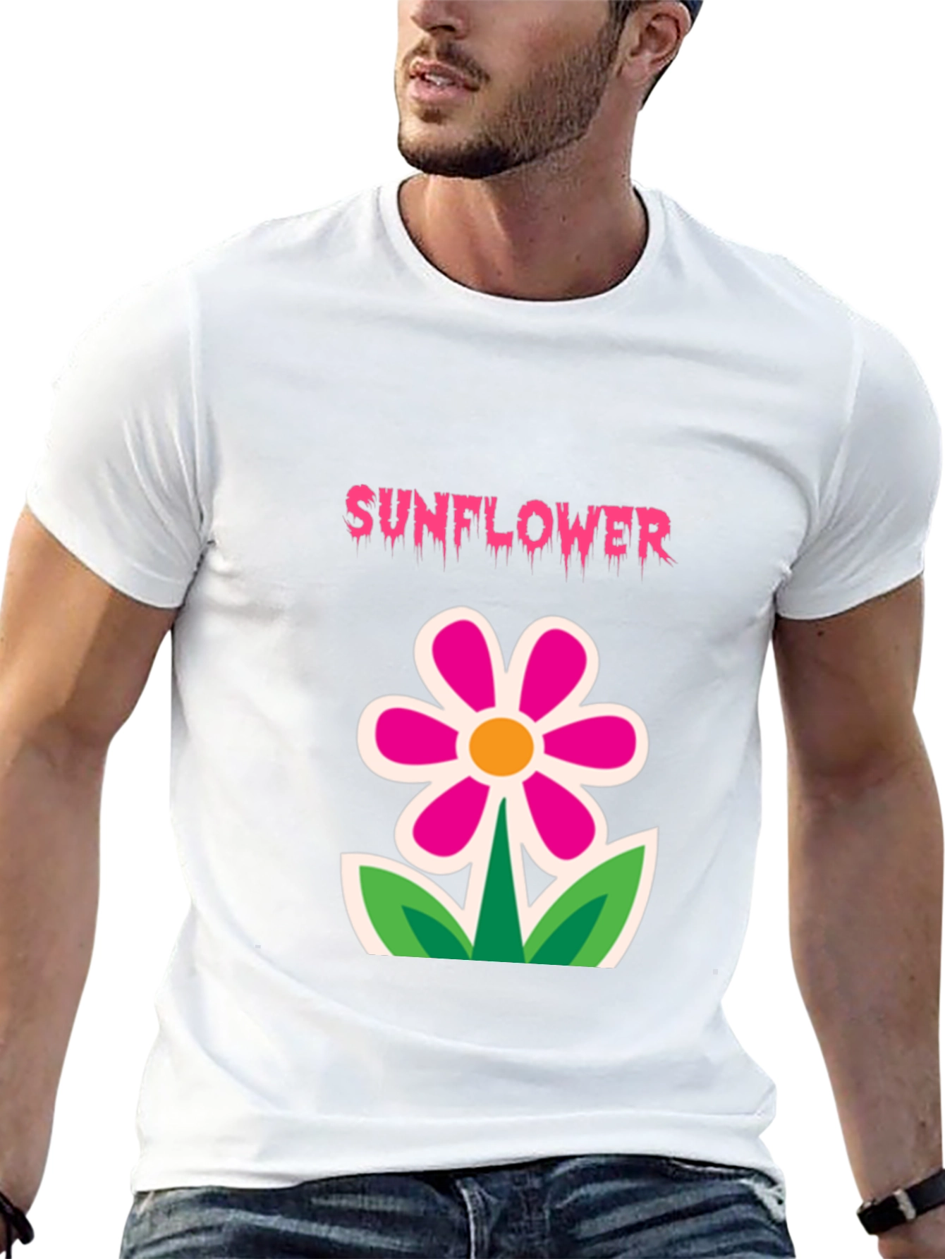 Sunflower Graphic Tee - Fun Floral Design