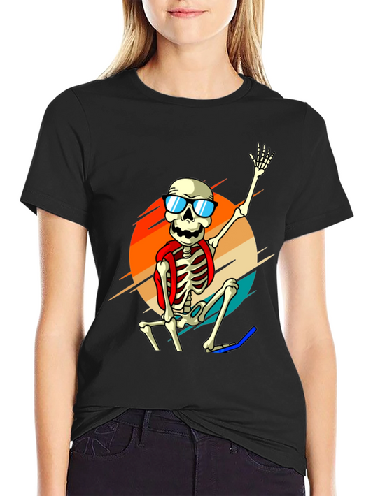 Skeleton in Sunglasses Graphic Tee