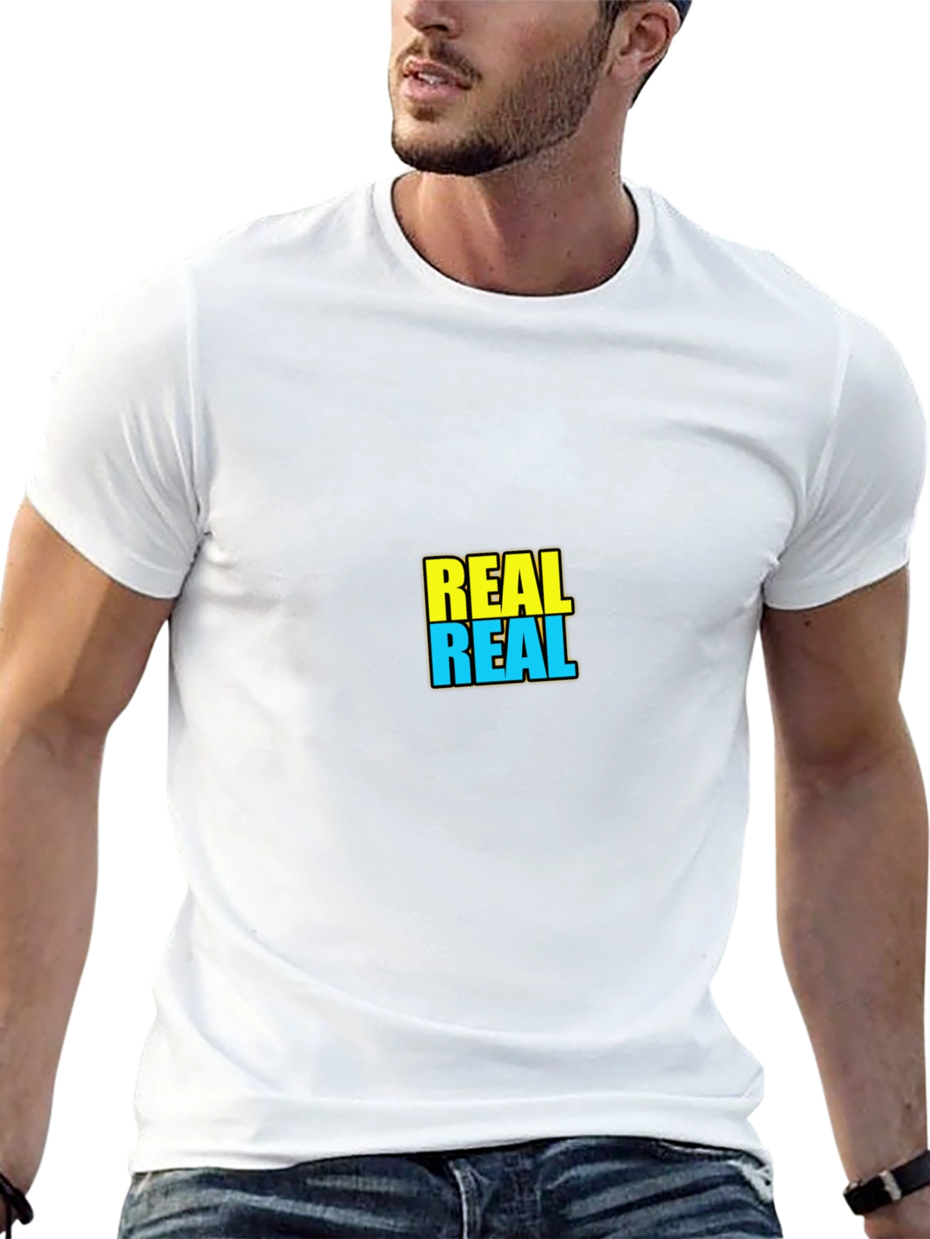 REAL Graphic Tee - Black Short Sleeve Casual