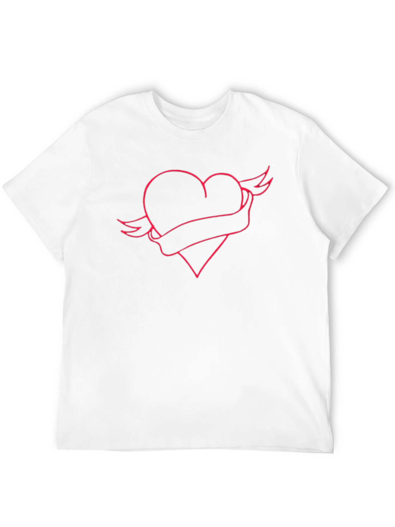 Heart & Banner Graphic T-Shirt - Casual Style