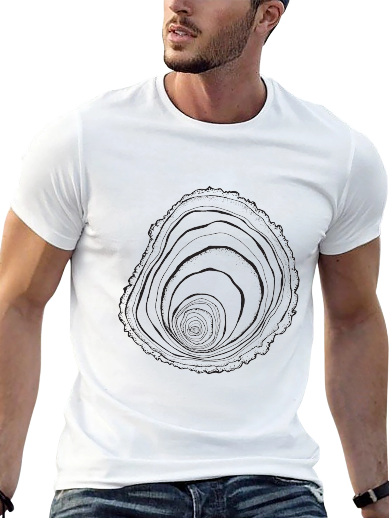 Tree Ring Graphic Black T-Shirt