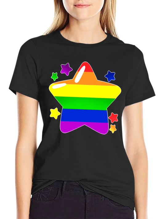 Rainbow Star Graphic Tee - Pride T-Shirt