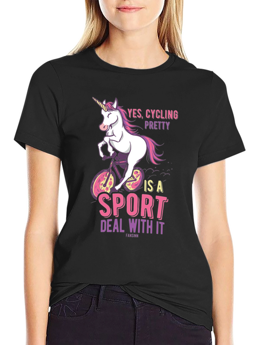 Cycling Unicorn T-Shirt - Yes Cycling Pretty!