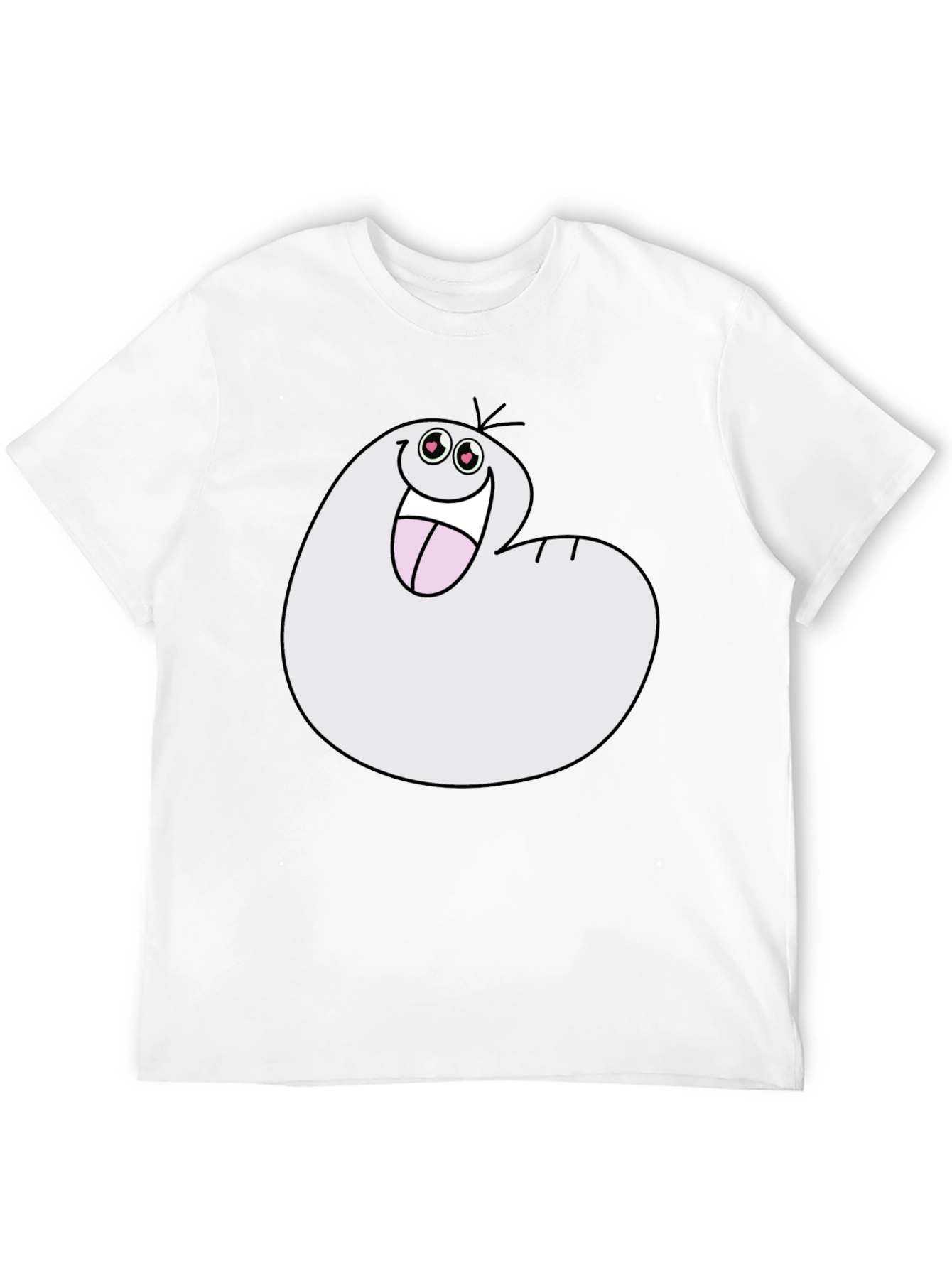 Funny Cartoon Character Black T-Shirt