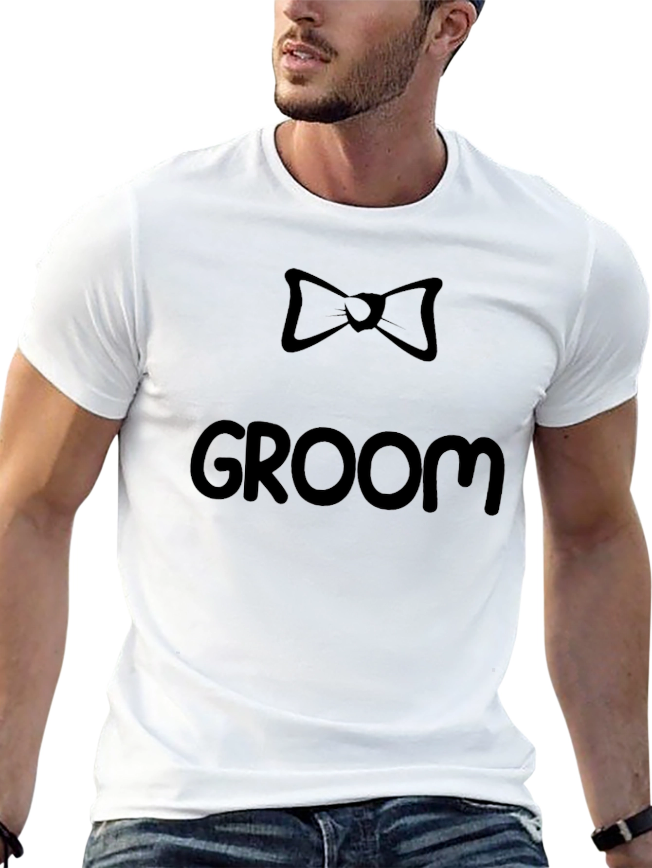 Groom T-Shirt - Bowtie Graphic