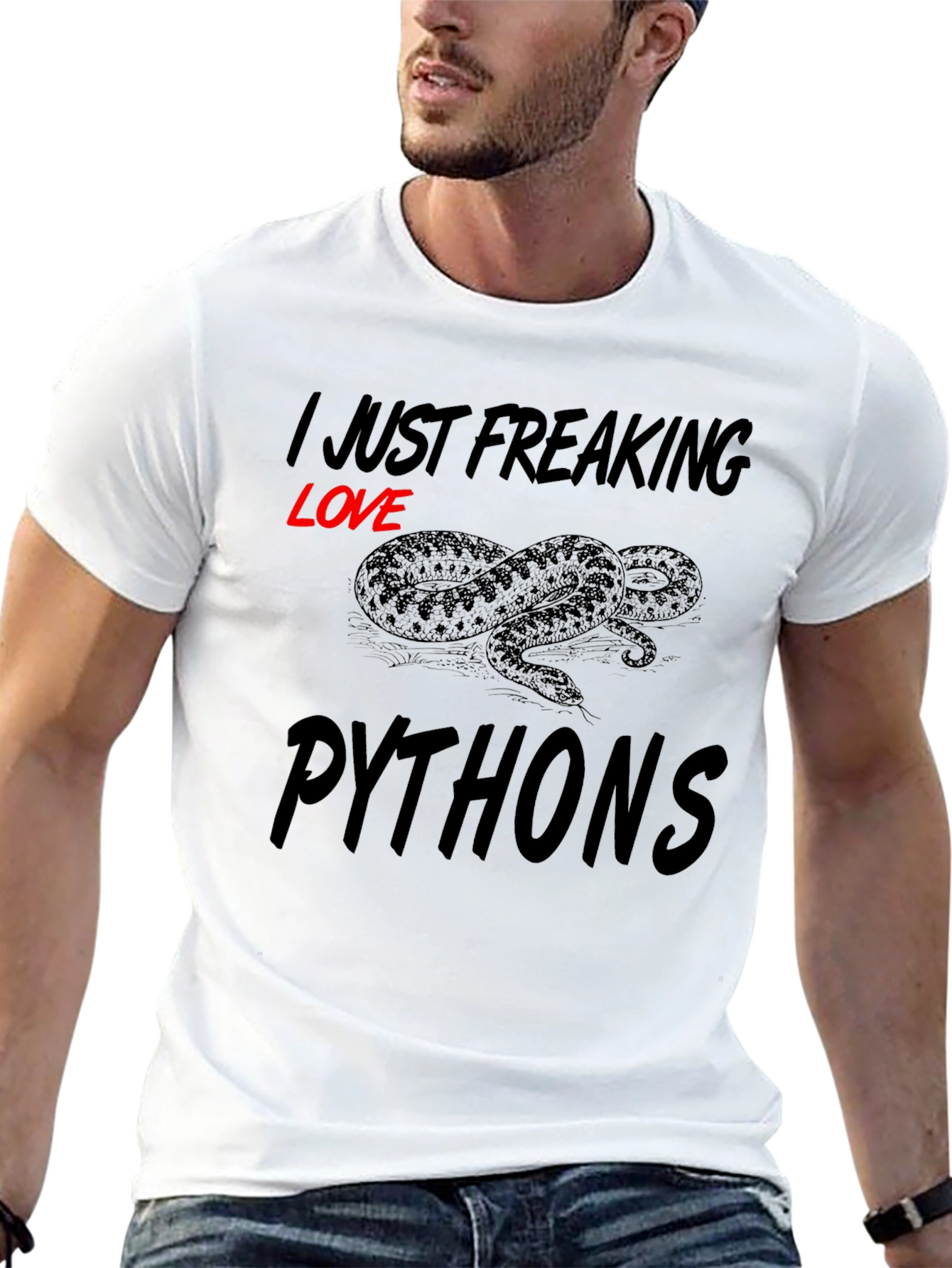 I Just Freaking Love Pythons Graphic Tee