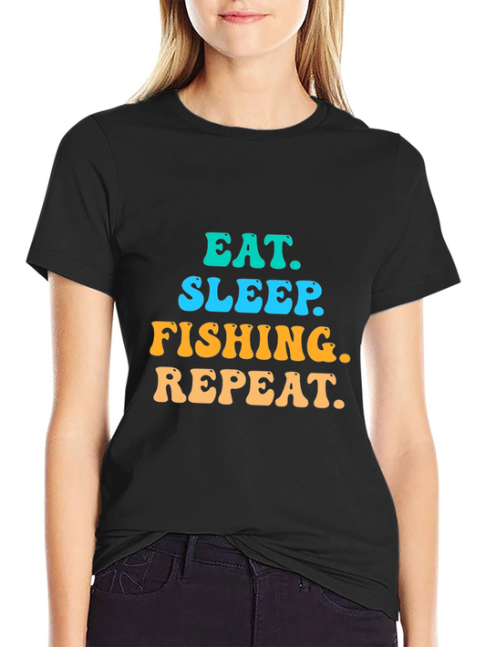 Eat Sleep Fishing Repeat Graphic Tee