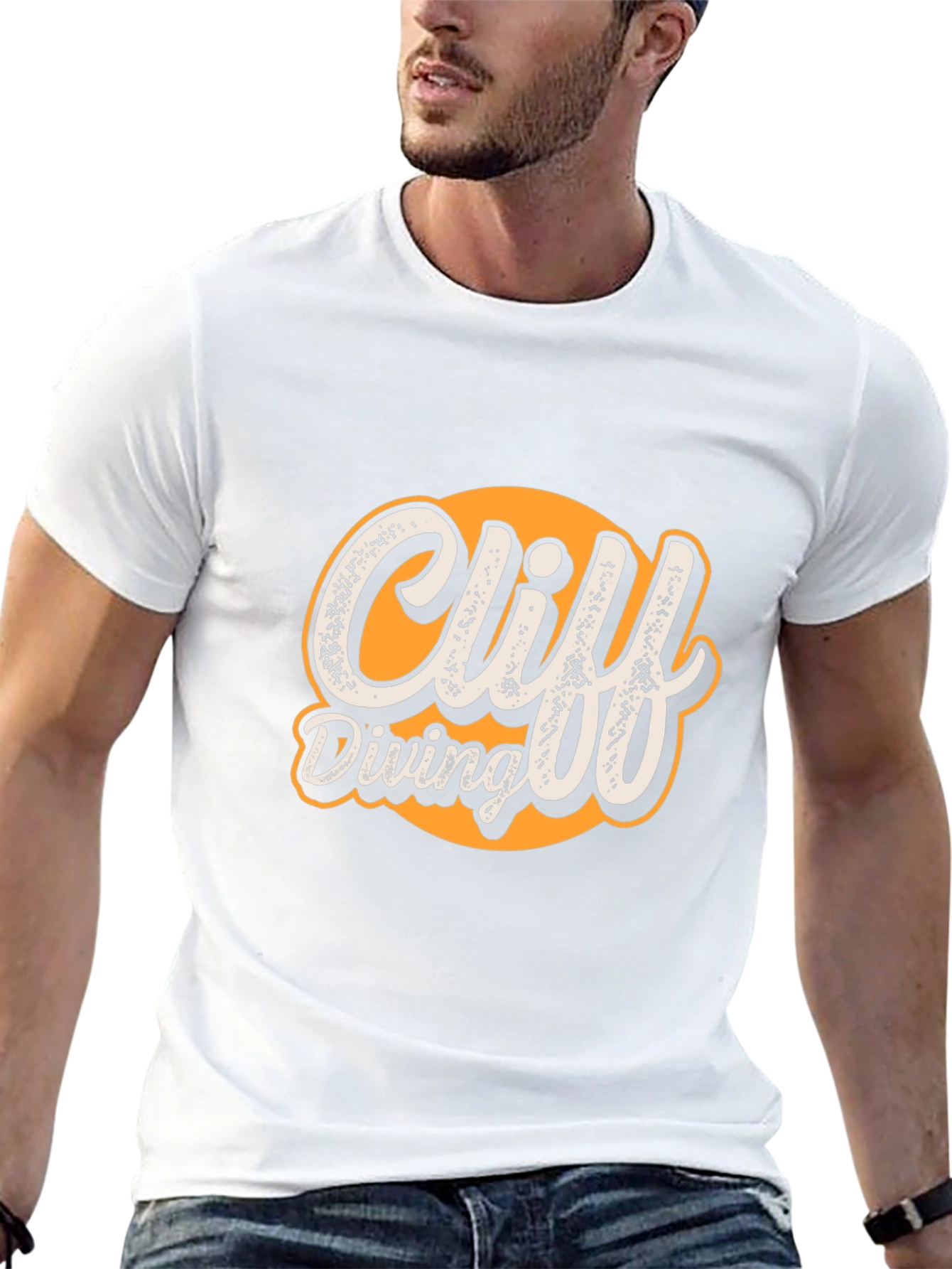 Cliff Diving Graphic Tee - Cool Retro Design