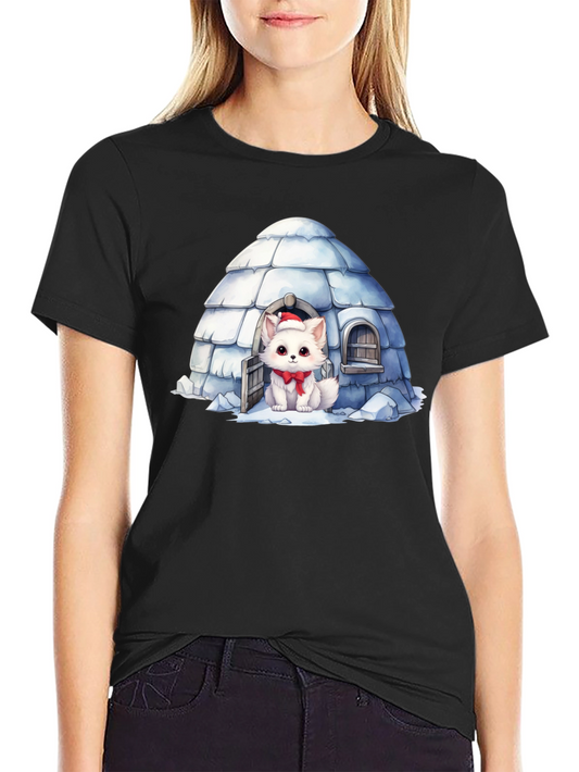 Igloo Fox T-Shirt: Cute Winter Holiday Tee