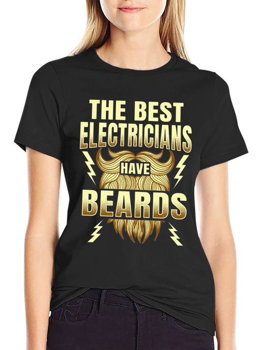 Electrician Beard T-Shirt - Funny Gift Tee